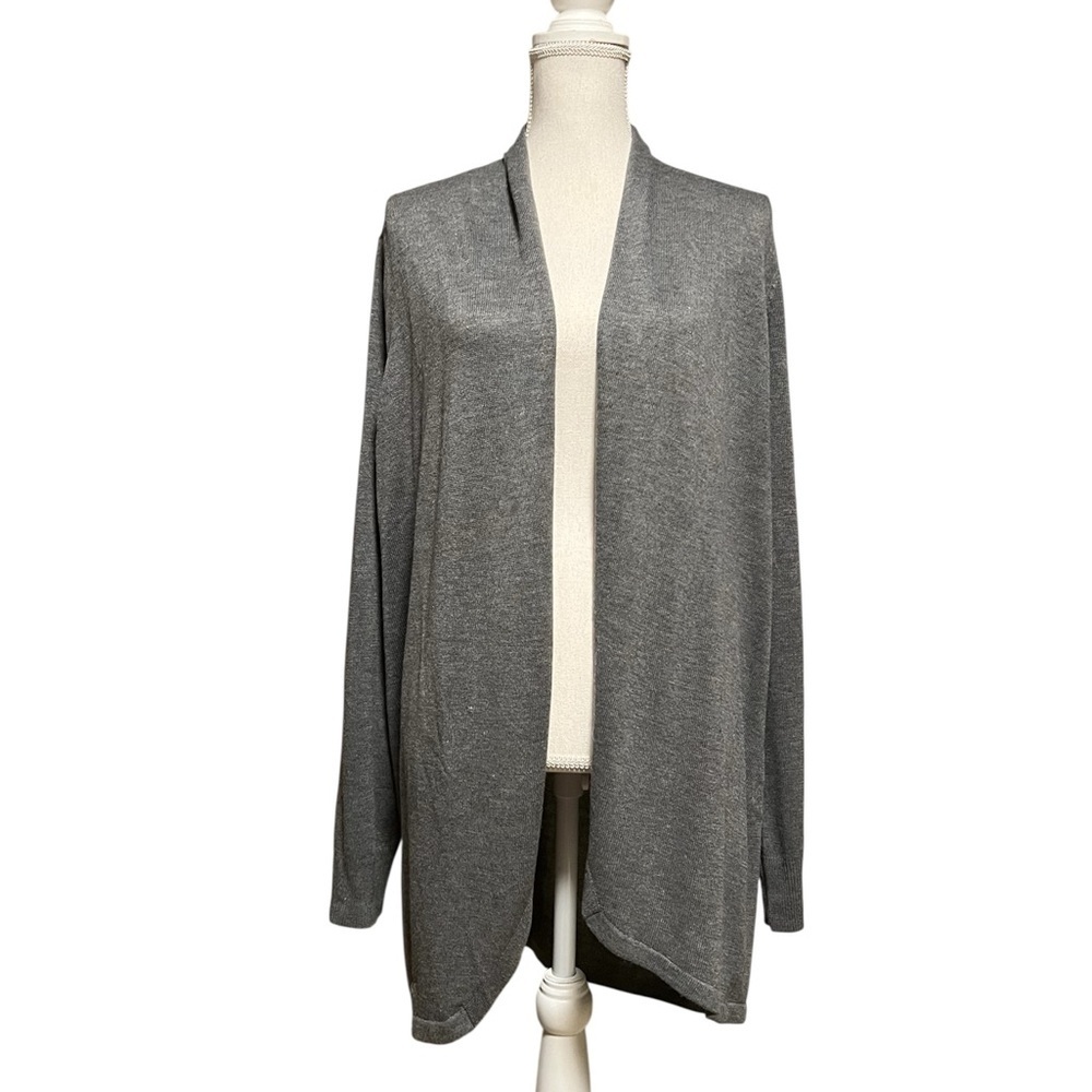 Ella Moss Charcoal Open Cardigan Size XL